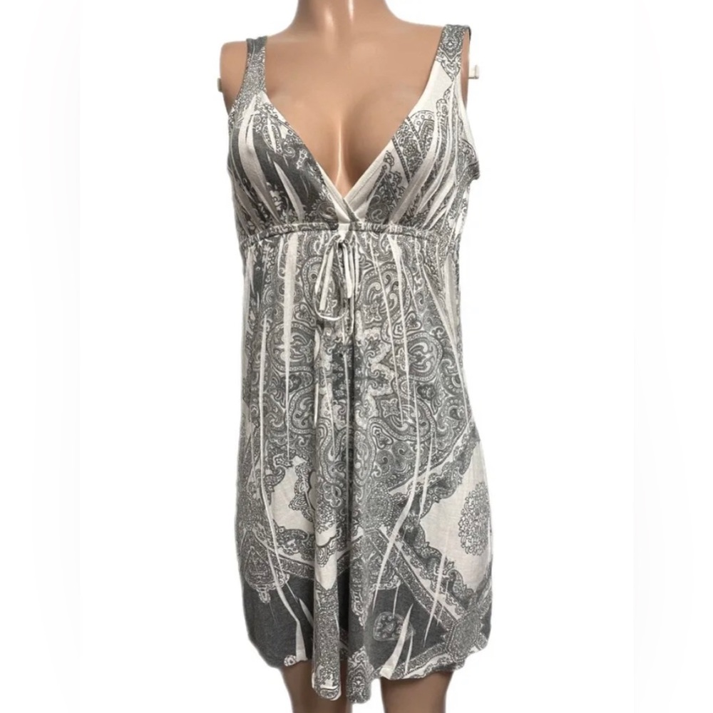 Sexy casual sun dress empire Tribal Print Short V-neck Dress New Beach party